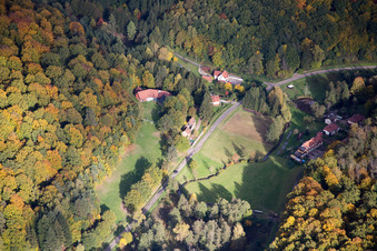 Windstein in the state Bas-Rhin, France from a drone