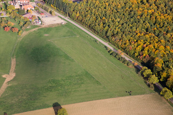 Aerial photograpy of Villa le Riessack in Niederbronn-les-Bains in the state Bas-Rhin, France