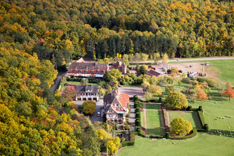 Aerial photograpy of Center rencontre Albert Schweitzer in Niederbronn-les-Bains in the state Bas-Rhin, France