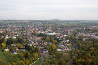 Niederbronn-les-Bains in the state Bas-Rhin, France from above