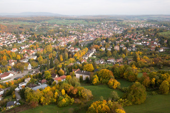 Oblique view of Niederbronn-les-Bains in the state Bas-Rhin, France