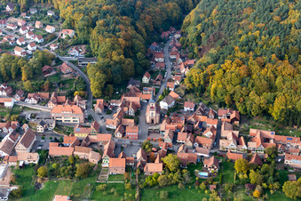 Church building in the village of in Offwiller in Grand Est, France