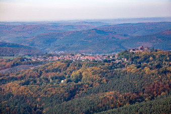 Aerial photograpy of Lichtenberg in the state Bas-Rhin, France