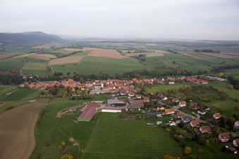 Aerial photograpy of Bischholtz in the state Bas-Rhin, France