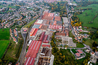 Building and production halls on the premises of Alstom Transport Reichshoffen in Reichshoffen in Grand Est, France