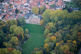 Aerial view of Reichshoffen in the state Bas-Rhin, France