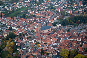 Oblique view of Reichshoffen in the state Bas-Rhin, France