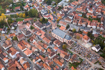 Reichshoffen in the state Bas-Rhin, France from above