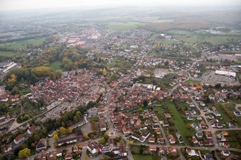 Drone recording of Reichshoffen in the state Bas-Rhin, France