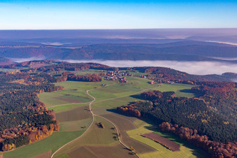 Aerial photograpy of District Breitenbuch in Kirchzell in the state Bavaria, Germany