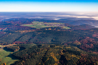 Agricultural fields and farmland in the district Würzberg in Michelstadt in the state Hesse, Germany
