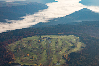 Aerial photograpy of Sansenhof Golf Club in the district Ohrenbach in Weilbach in the state Bavaria, Germany