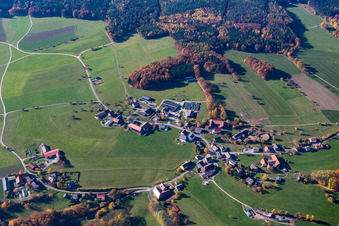 District Breitenbuch in Kirchzell in the state Bavaria, Germany out of the air