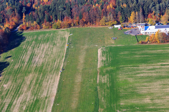 Airport Vielbrunn and Zur Fliegerklause in the district Vielbrunn in Michelstadt in the state Hesse, Germany