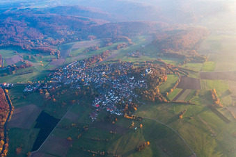 Aerial view of District Hering in Otzberg in the state Hesse, Germany