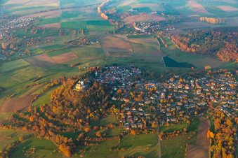 District Hering in Otzberg in the state Hesse, Germany from above