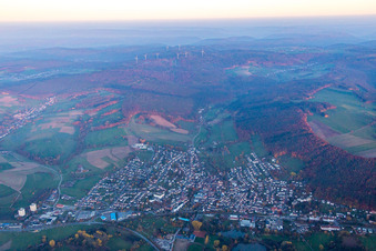 Aerial view of Bad König in the state Hesse, Germany