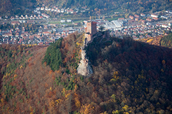 Trifels climbing rocks in Annweiler am Trifels in the state Rhineland-Palatinate, Germany