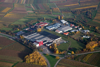 Warehouse complex-building in the industrial area Grosskelterei Kleine Kalmit in Ilbesheim bei Landau in der Pfalz in the state Rhineland-Palatinate