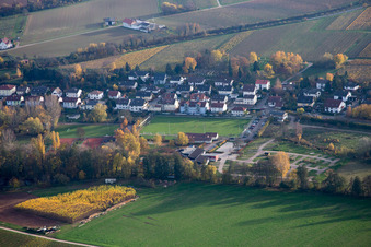 Aerial photograpy of Sports fields in the district Ingenheim in Billigheim-Ingenheim in the state Rhineland-Palatinate, Germany