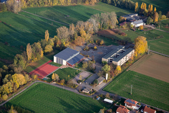 Aerial photograpy of District Ingenheim in Billigheim-Ingenheim in the state Rhineland-Palatinate, Germany