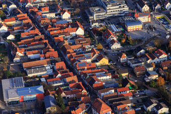 City Hall Kandel and Hauptstr in Kandel in the state Rhineland-Palatinate, Germany