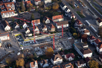 New development area "In the city center" between Bismarck and Gartenstr in Kandel in the state Rhineland-Palatinate, Germany out of the air