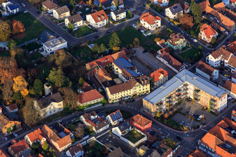 Aerial photograpy of Just building in Kandel in the state Rhineland-Palatinate, Germany