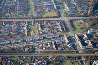 Forest City in the district Hagsfeld in Karlsruhe in the state Baden-Wuerttemberg, Germany