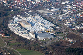 District Graben in Graben-Neudorf in the state Baden-Wuerttemberg, Germany out of the air