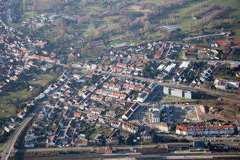 Bahnhofsring in the district Graben in Graben-Neudorf in the state Baden-Wuerttemberg, Germany