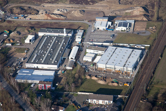 Siemensstr industrial park in the district Neudorf in Graben-Neudorf in the state Baden-Wuerttemberg, Germany