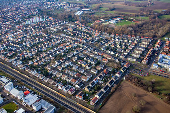 Siegelgrundstr in the district Mörsch in Rheinstetten in the state Baden-Wuerttemberg, Germany