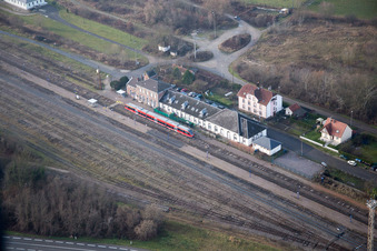 Lauterbourg in the state Bas-Rhin, France out of the air