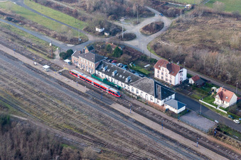 Station railway building of the French SNCF in Lauterbourg in Grand Est, France