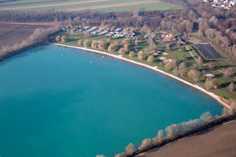 Drone image of Lauterbourg in the state Bas-Rhin, France