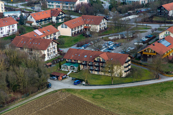 District Aunham in Bad Birnbach in the state Bavaria, Germany seen from above