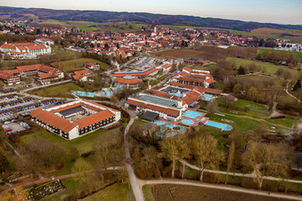 Oblique view of Rottal Thermal Baths in the district Aunham in Bad Birnbach in the state Bavaria, Germany