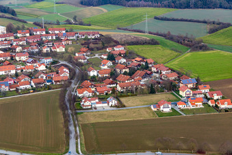 Oblique view of Bad Birnbach in the state Bavaria, Germany