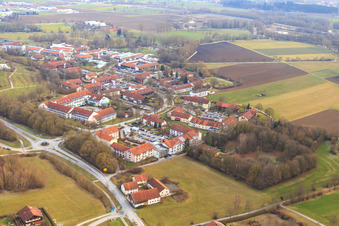 Brunnaderstraße with Vitalhotel Bad Birnbach, Rehabilitation Center Klinik Rosenhof and Hotel Sonnenhof in the district Aunham in Bad Birnbach in the state Bavaria, Germany