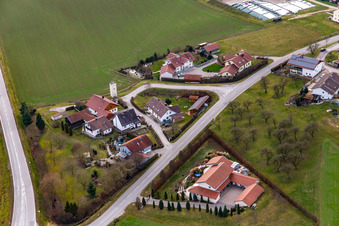 Aerial photograpy of District Untertattenbach in Bad Birnbach in the state Bavaria, Germany