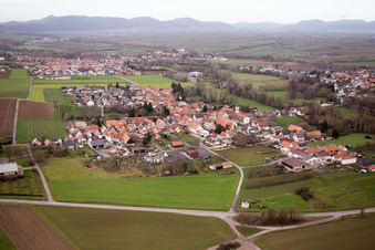 District Mühlhofen in Billigheim-Ingenheim in the state Rhineland-Palatinate, Germany out of the air