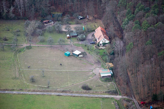 Aerial photograpy of FeWo Saigenranch in Pleisweiler-Oberhofen in the state Rhineland-Palatinate, Germany