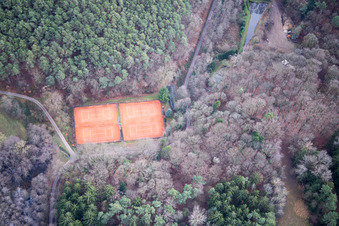 District Gleishorbach in Gleiszellen-Gleishorbach in the state Rhineland-Palatinate, Germany from above