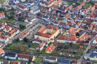 Castle Bad Bergzabern with Schlosshotel Bergzaberner Hof in Bad Bergzabern in the state Rhineland-Palatinate, Germany
