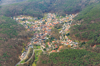 Village hidden in the Palatinate Forest in Dörrenbach in the state Rhineland-Palatinate, Germany