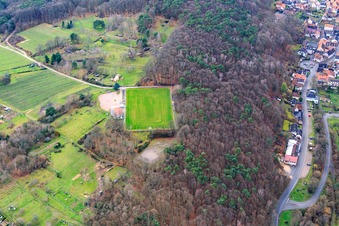 SV 1946 Dörrenbach football club sports field and mobile home parking space Dörrenbach in Dörrenbach in the state Rhineland-Palatinate, Germany