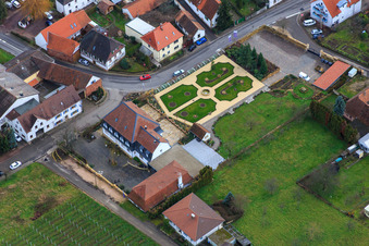 Park of the Hotel Schlössl Oberotterbach in Oberotterbach in the state Rhineland-Palatinate, Germany