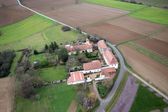 Workshop for Assisted Living of hidden Talents GmbH in the district Haftelhof in Schweighofen in the state Rhineland-Palatinate, Germany viewn from the air