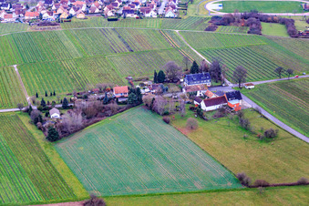 Aerial view of Country Hotel Windhof in Schweighofen in the state Rhineland-Palatinate, Germany